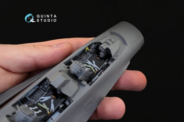 Quinta Studio QD32031 F-16I 3D-Printed &amp; coloured Interior on decal paper (for Academy kit) 1/32