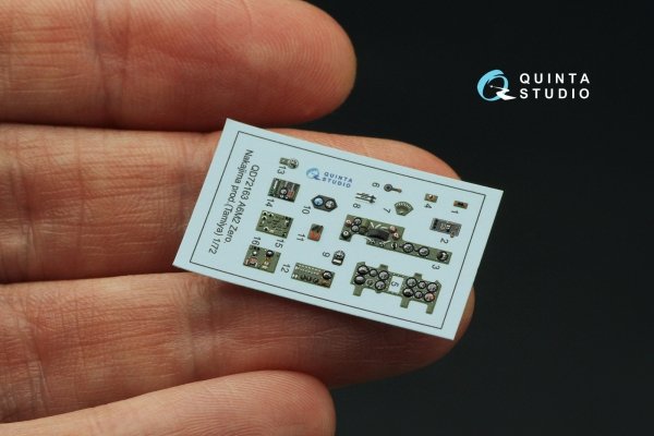 Quinta Studio QD72163 A6M2 Zero (Nakajima Prod.) 3D-Printed coloured Interior on decal paper (Tamiya) 1/72