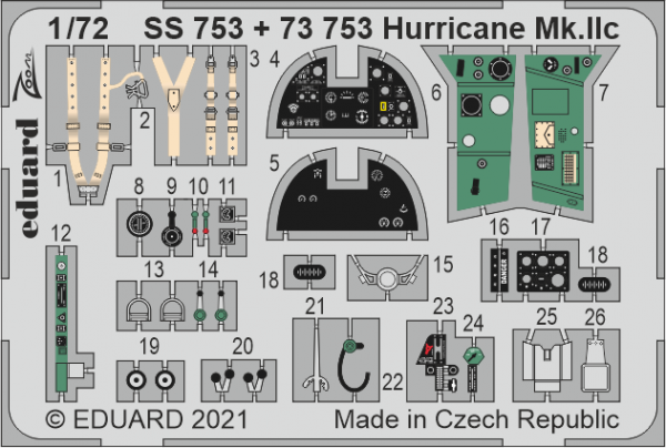 Eduard 73753 Hurricane Mk.IIc ZVEZDA 1/72