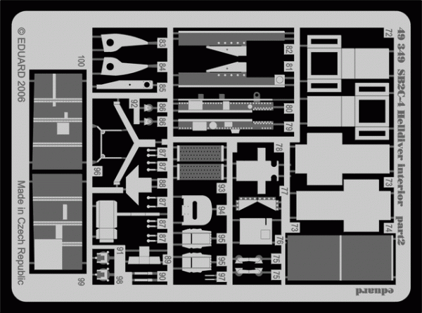 Eduard 49349 SB2C-4 interior 1/48 ACCURATE MINIATURES, REVELL, MONOGRAM