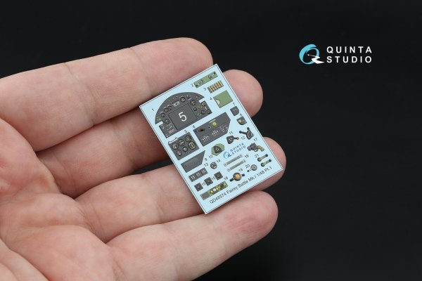 Quinta Studio QD+48574 Fairey Battle Mk.I 3D-Printed &amp; coloured Interior on decal paper (Trumpeter) (with 3D-printed resin parts) 1/48