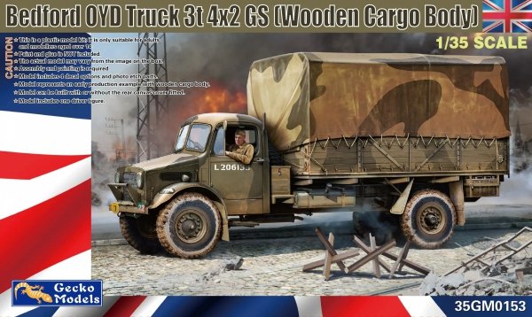 Gecko Models 35GM0153 Bedford OYD Truck 3t 4x2 GS (Wooden Cargo Body) 1/35