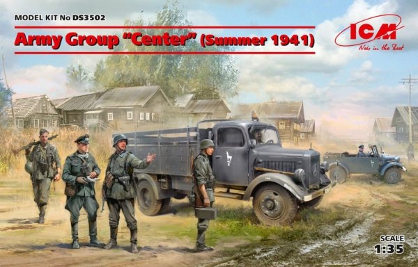 ICM DS3502 Army Group &quot;Center&quot; (Summer 1941) (Kfz.1, Typ L3000S, German Infantry (4 figures), German Drivers (4 figures) 1/35