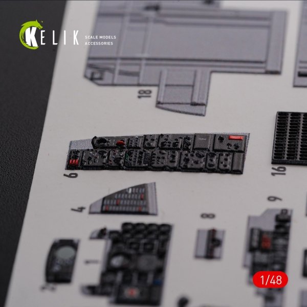 KELIK K48089 F-4J &quot;Phantom II&quot; interior 3D decals for Academy kit 1/48