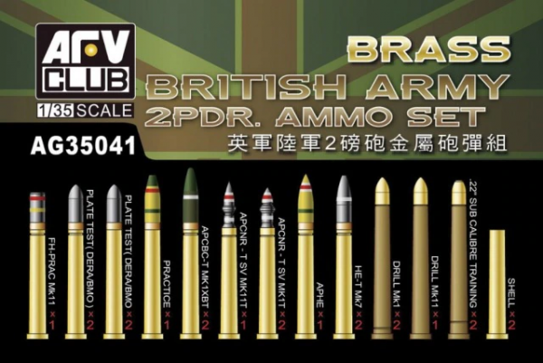 AFV Club AG35041 British Army 2 pdr Brass Ammo Set