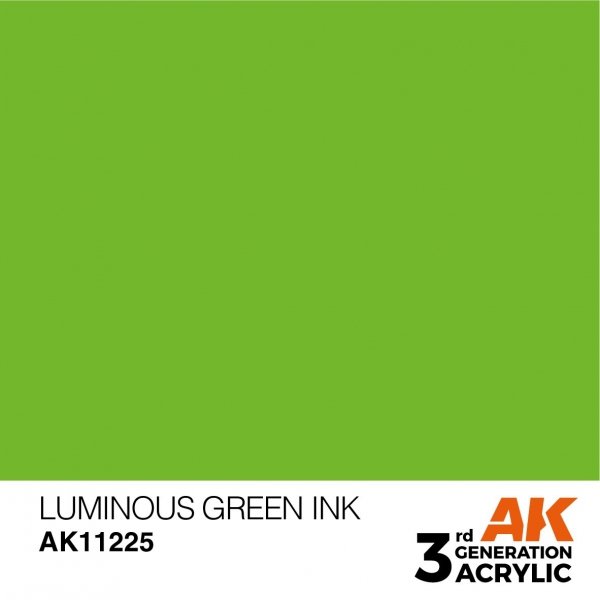 AK Interactive AK11225 LUMINOUS GREEN – INK 17ml