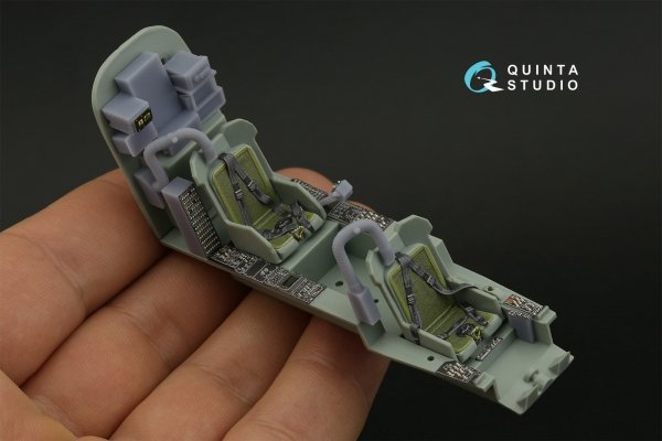 Quinta Studio QD+35121 AH-1W 3D-Printed coloured Interior on decal paper (Academy) (with 3D-printed resin parts) 1/35