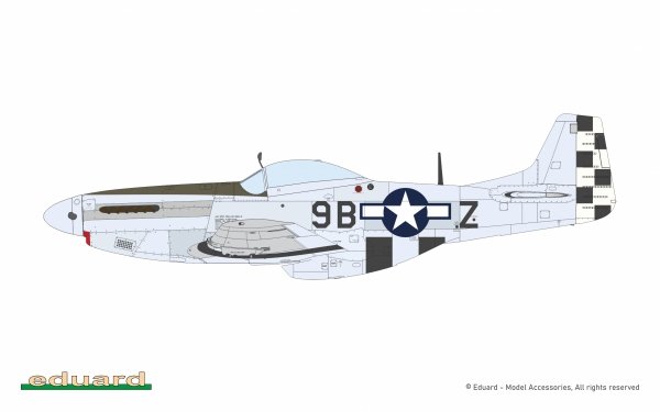 Eduard 11196 North American P-51 D Mustang - Mighty Eight (4th FG, 355th FG, 361st FG and 479th FG Decals) 1/48