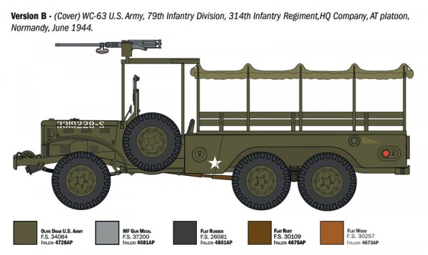 Italeri 96230 Dodge WC-62/63 1 1/2 ton 6x6 TRUCK 1/35