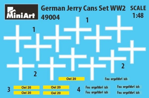 MiniArt 49004 GERMAN JERRY CANS WW2 1/48