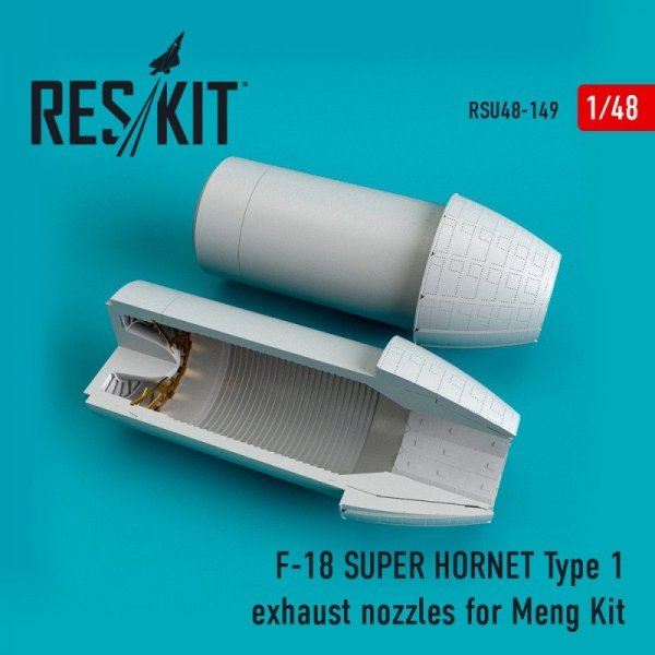 RESKIT RSU48-0149 F-18 Super Hornet Type 1 exhaust nozzles for MENG kit 1/48