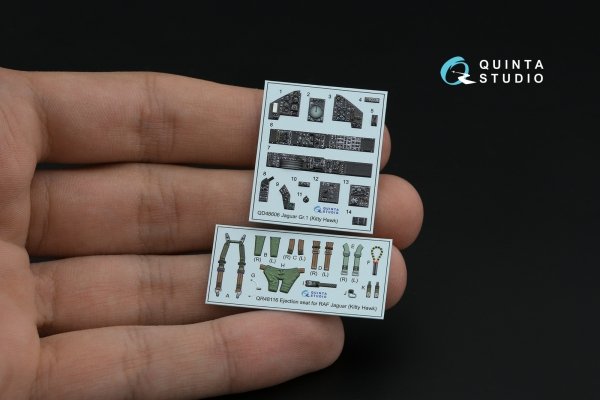 Quinta Studio QD48606 Jaguar Gr.1 3D-Printed &amp; coloured Interior on decal paper (Kitty Hawk) 1/48