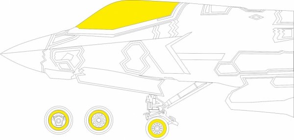Eduard BIG72188 F-35C for TAMIYA (general set, RAM coating, canopy &amp; wheels painting masks) 1/72