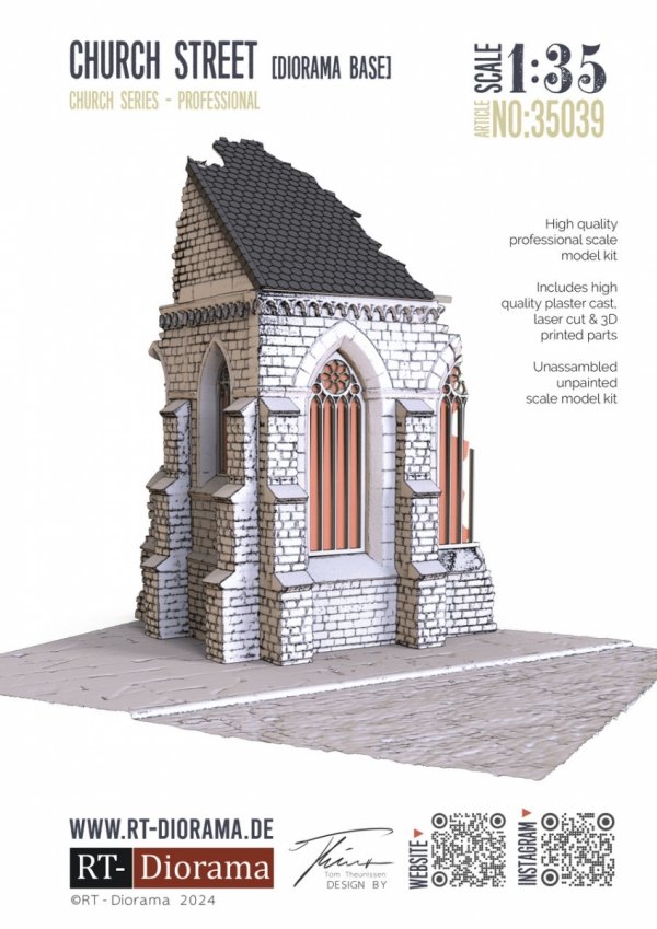 RT-Diorama 35039 Diorama Base: Church Street 1/35