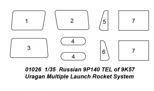 Trumpeter 01026 Russian 9P140 TEL of 9K57 Uragan Multiple Launch Rocket System 1/35