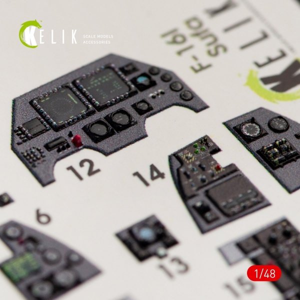 KELIK K48038 F-16I &quot;SUFA&quot; INTERIOR 3D DECALS FOR KINETIC KIT 1/48