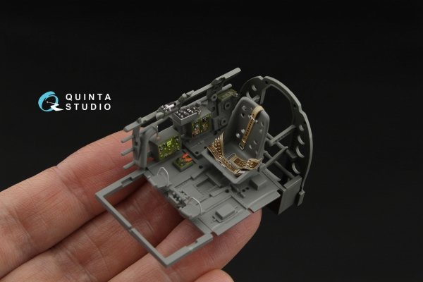 Quinta Studio QD35083 A6M2 Zero (Mitsubishi Prod.) 3D-Printed &amp; coloured Interior on decal paper (Border Model) 1/35