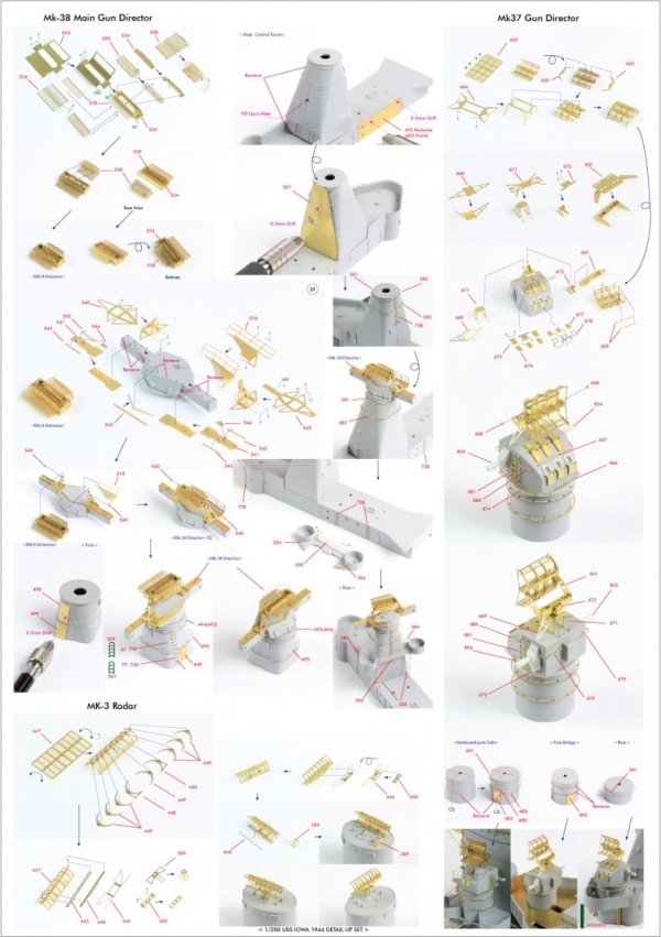 Pontos 22004F1 USS BB-61 Iowa 1944 Detail Up Set (Without wooden deck) (1:200)