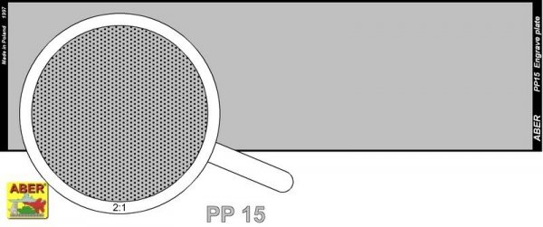Aber PP15 Engrave plate (140 x 39 mm) - pattern 15