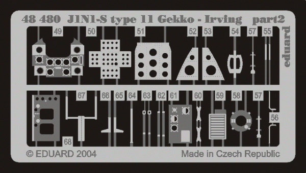 Eduard 48480 J1N1-S Gekko type 11 1/48  (TAMIYA)