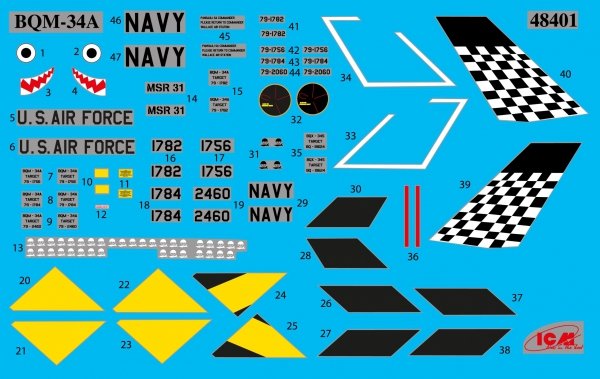 ICM 48399 US Aerial Target Drones 1/48