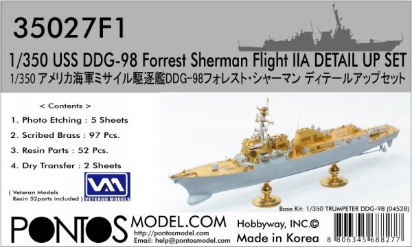 Pontos 35027F1 USS DDG-98 Forrest Sherman Flight IIa Detail up set 1/350