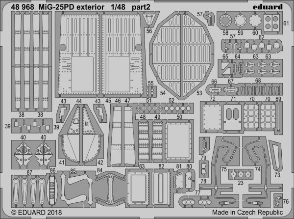 Eduard 48968 MiG-25PD exteriér ICM 1/48