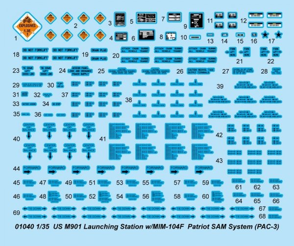 Trumpeter 01040 US M901 Launching Station w/MIM-104F Patriot SAM System PAC-3 1/35