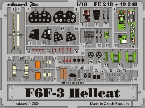 Eduard FE248 F6F-3 1/48 Hasegawa