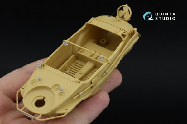Quinta Studio QD+35145 Schwimmwagen Type 166 3D-Printed &amp; coloured Interior on decal paper (Tamiya) (with 3D-printed resin parts) 1/35