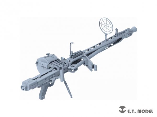 E.T. Model P06-001 WWII German Mg42 Machine Gun &amp; Ammo Box (3D Printed) 1/6