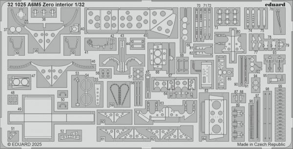 Eduard 321025 A6M5 Zero Interior detail set TAMIYA 1/32