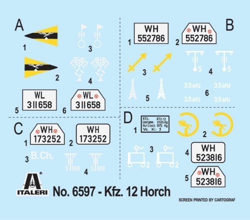 Italeri 6597 Horch 901 Typ 40 Kfz.12 1/35