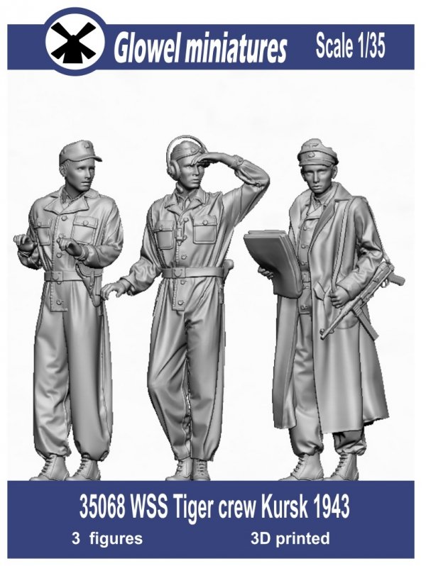 Glowel Miniatures 35068 WSS Tiger crew Kursk 1943