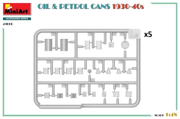 MiniArt 49006 OIL &amp; PETROL CANS 1930-40s 1/48