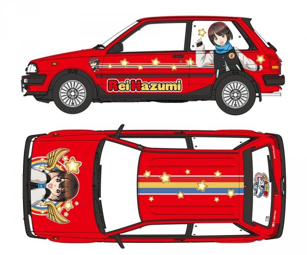 Hasegawa SP633 Toyota Starlet EP71 &quot;Rei Hazumi&quot; w/ Figure 1/24