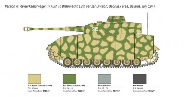 Italeri 6578 Pz. Kpfw. IV Ausf. H 1/35