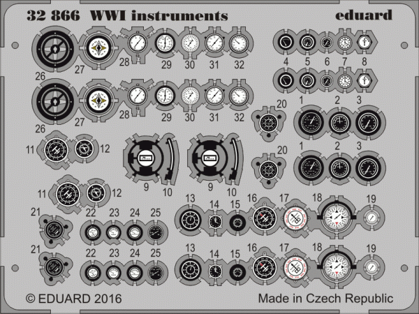 Eduard 32866 WWI instruments 1/32 