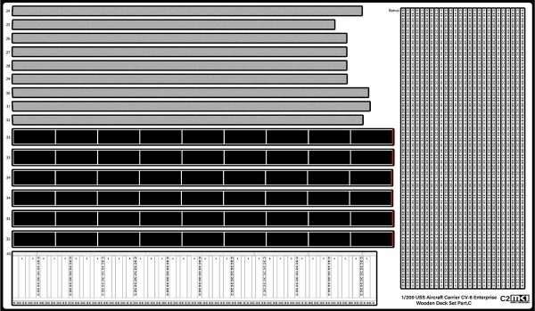 MK1 Design MD-20023 USS CV-6 Enterprise Wooden Deck for Trumpeter 1/200