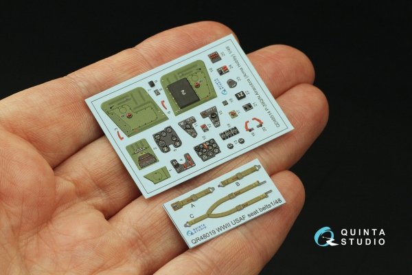 Quinta Studio QD48514 P-39Q/N Airacobra 3D-Printed coloured Interior on decal paper (Arma Hobby) 1/48