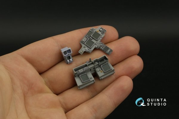 Quinta Studio QD+35106 AH-64D 3D-Printed &amp; coloured Interior on decal paper (Takom) (with 3D-printed resin parts) 1/35