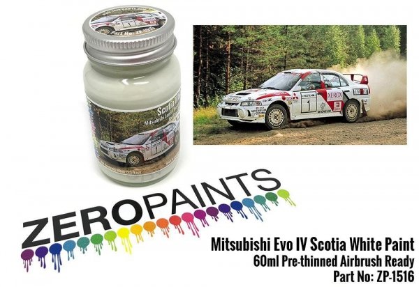 Zero Paints ZP-1516 Mitsubishi Evo IV Scotia White Paint 60ml