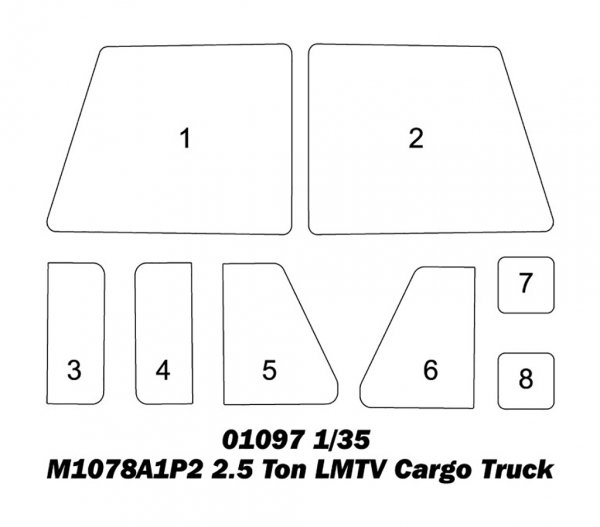 Trumpeter 01097 M1078A1P2 2.5 Ton LMTV Cargo Truck 1/35