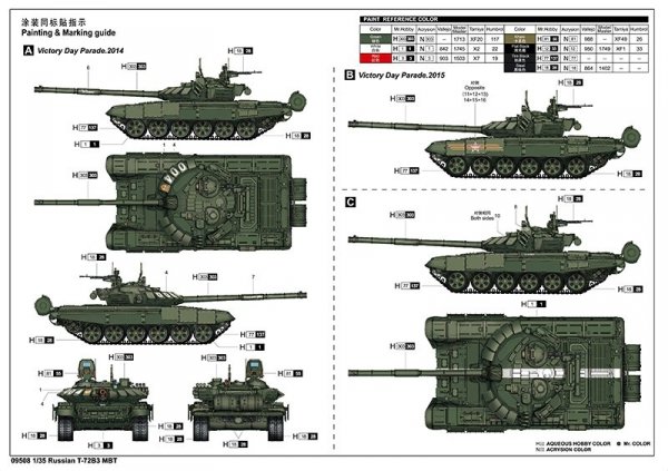 Trumpeter 09508 Russian T-72B3 MBT 1/35