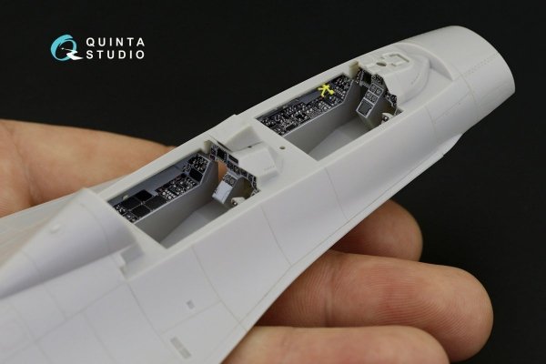 Quinta Studio QD48221 F-16B 3D-Printed &amp; coloured Interior on decal paper (Hasegawa) 1/48