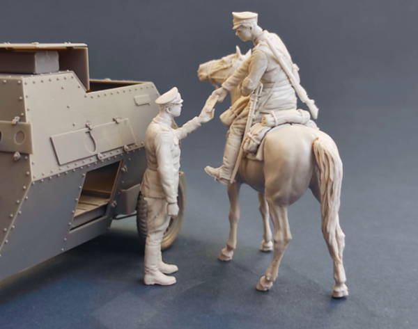 Copper State Models F35-032 Imperial Russian Automobile MG platoon Orderly officer passing an order 1/35