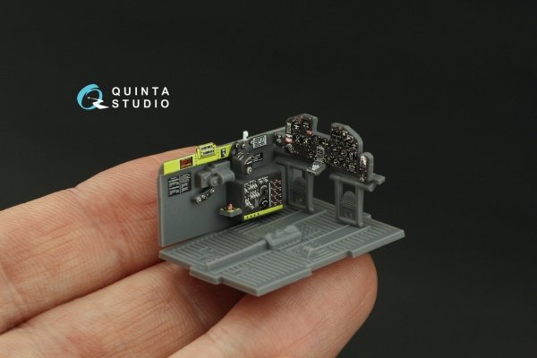 Quinta Studio QD48443 P-47B Thunderbolt 3D-Printed coloured Interior on decal paper (Dora Wings) 1/48