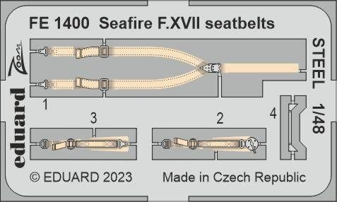 Eduard FE1400 Seafire F. XVII seatbelts STEEL Airfix 1/48