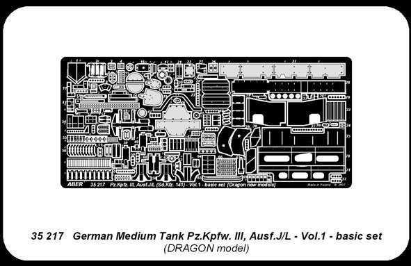 Aber 35217 German medium tank Pz.Kpfw. III, Ausf J/L - vol. 1 - basic set (1:35)