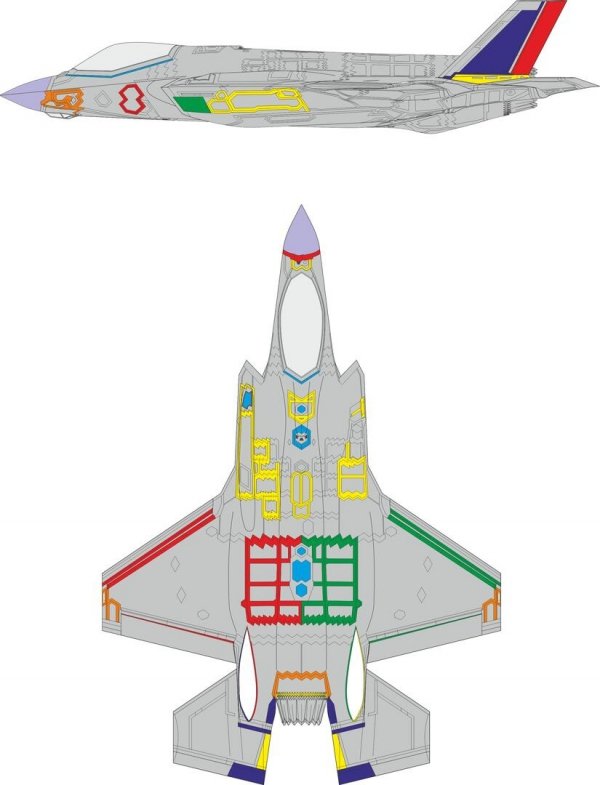 Eduard EX1156 F-35A RAM coating early for ITALERI 1/48